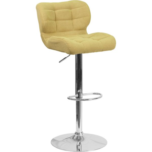 FHFSDSDR2510GNFABGG Flash Furniture Contemporary Tufted Barstool