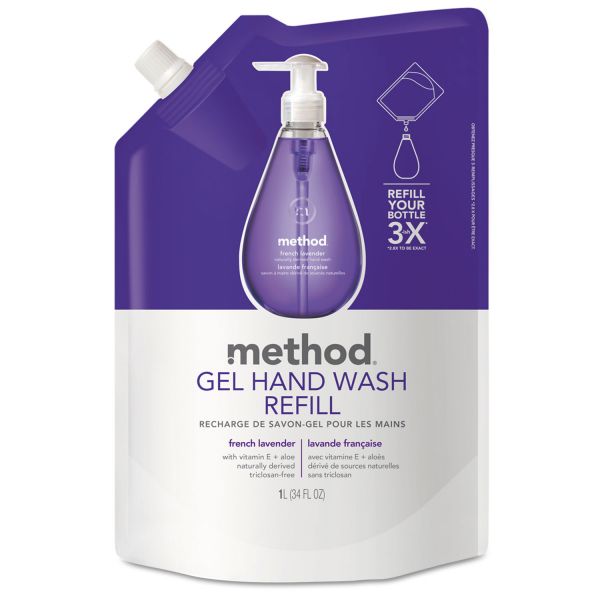 MTH00654 Method Gel Hand Wash Refill, French Lavender, 34 oz Pouch