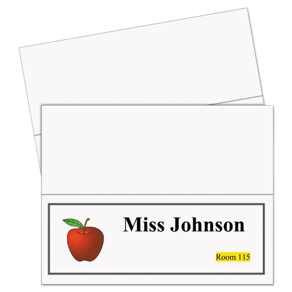 CLI87517 C-Line Printer-Ready Name Tent Cards, 11 x 4 1/4, White Cardstock, 50 Letter Sheets/Box