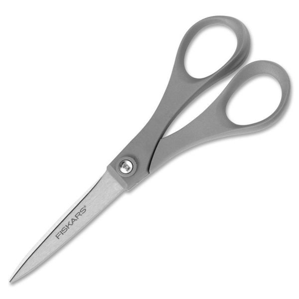 FSK01005037J Fiskars Double Thumb Scissors, 7 in. Length, Gray, Stainless Steel