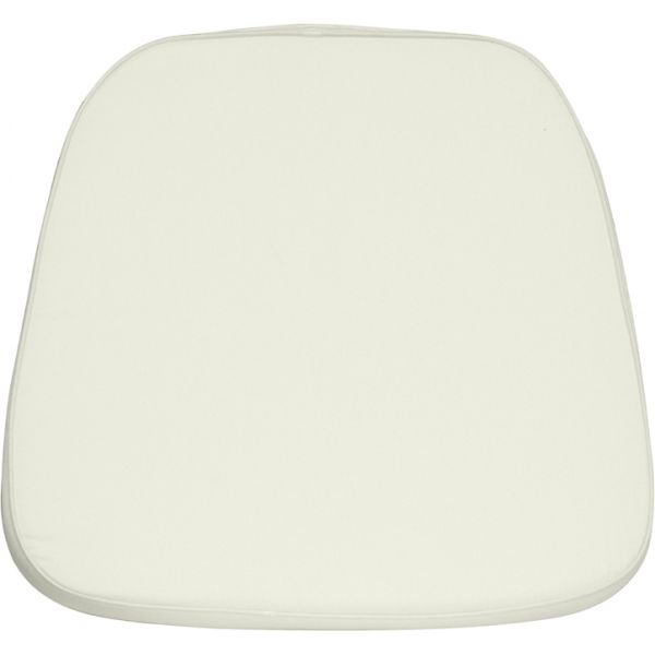 FHFLELCWHITEGG Flash Furniture Soft Ivory Fabric Chiavari Chair Cushion