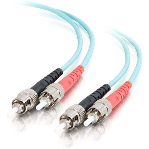 SYNX2045274 3m ST-ST 10Gb 50/125 OM3 Duplex Multimode PVC Fiber Optic Cable - Aqua