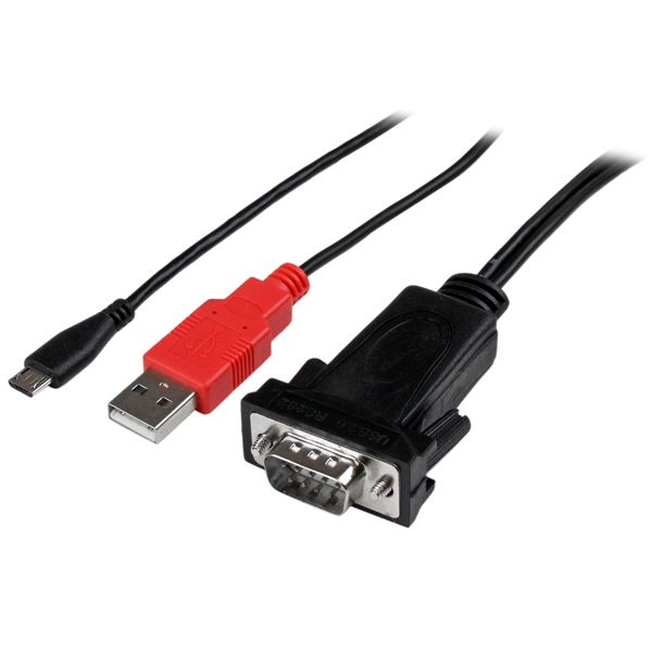SYNX3927499 StarTech.com Micro USB to RS232 DB9 Serial Adapter Cable for Android with USB Charging - M/M