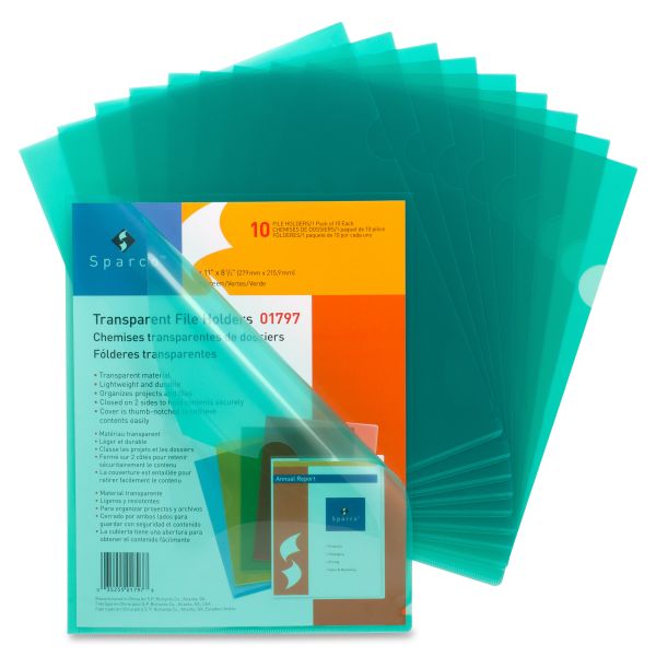 SPR01797 Sparco Transparent File Holders