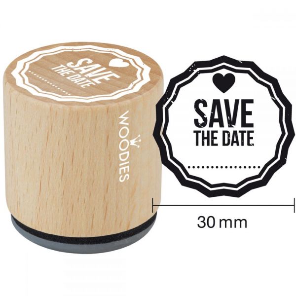 NOTM350209 Woodies Mounted Rubber Stamp 1.35"