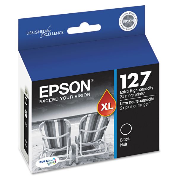 EPST127120 Epson T127120 (127) DURABrite Ultra Extra High-Yield Ink, Black
