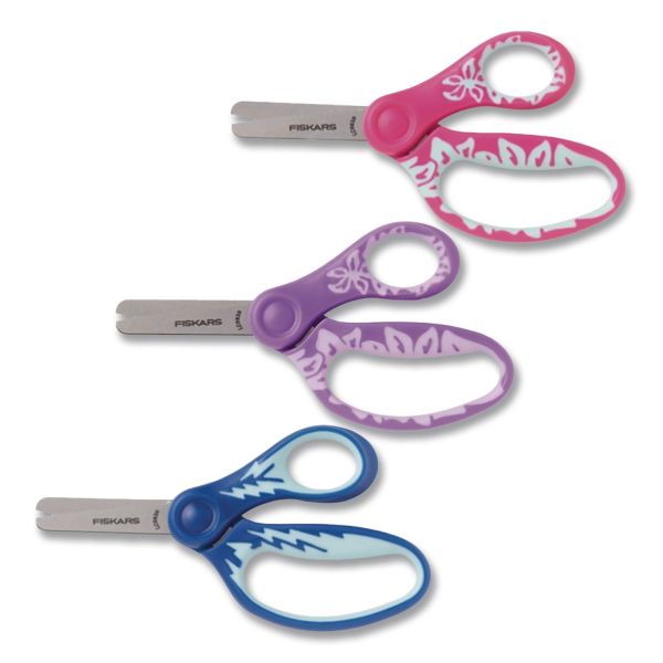 Fiskars Kids Softgrip Scissors, Right Handed, Rounded Tip, 5