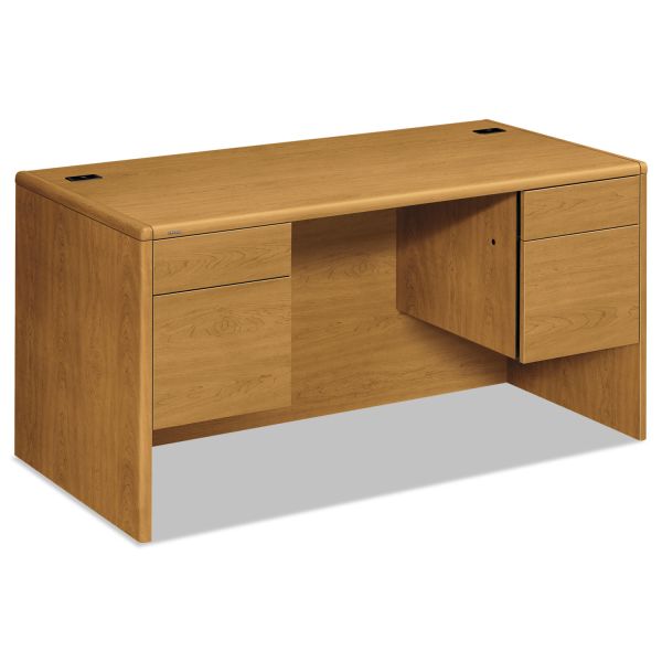 HON10771CC HON 10700 Series Desk, 3/4 Height Double Pedestals, 60w x 30d x 29 1/2h, Harvest