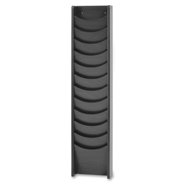 BDY6124 Buddy Solid Wood 12-Pocket Literature Wall Rack