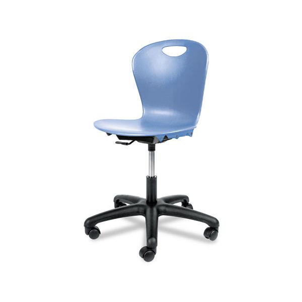 VIRZTASK1840 Virco Adjustable-Height Task Chair, 24-1/8w x 24-1/8d x 30–34-1/2h, Blueberry
