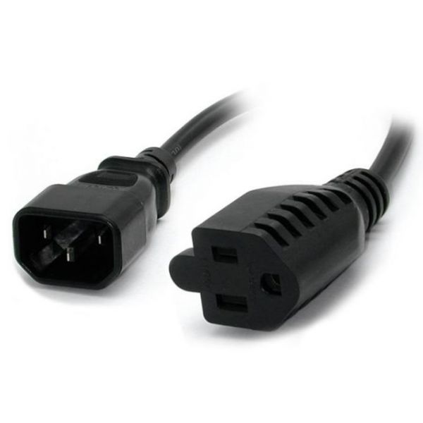 SYNX3325146 StarTech.com 2 ft Computer Power Cord IEC 320 C14 to NEMA 5-15R