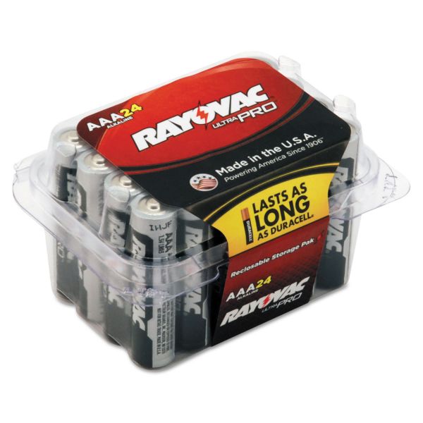 RAYALAAA24PPJ Rayovac Ultra Pro Alkaline Batteries, AAA, 24/Pack