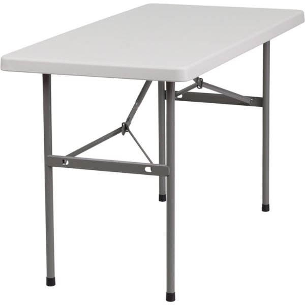 FHFRB2448GG Flash Furniture 24''W x 48''L Granite White Plastic Folding Table