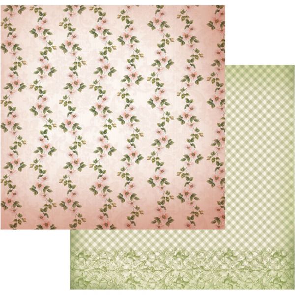 NOTM323491 Vintage Rose Garden Double-Sided Paper 12"X12"