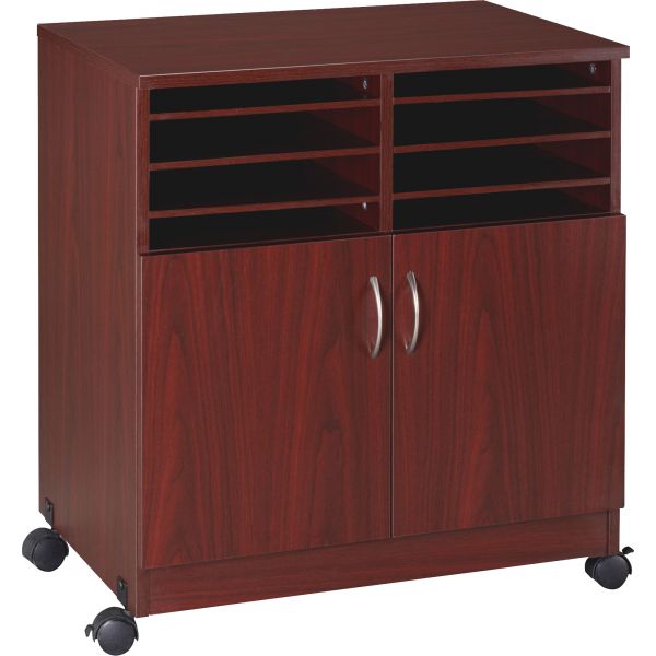 LLR60266 Lorell 2-Door Mobile Machine Stand with Sorter