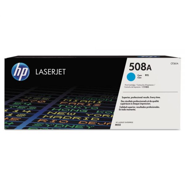 HEWCF361A HP 508A (CF361A) Cyan Original LaserJet Toner Cartridge