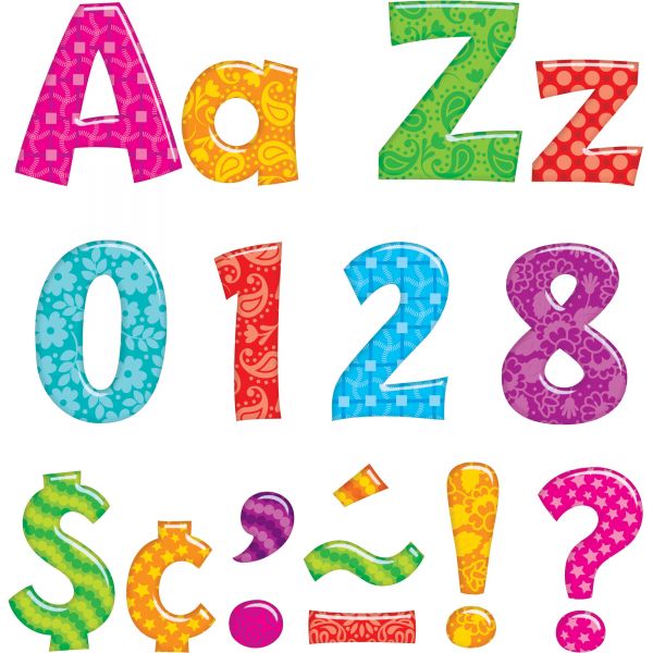 TEP79756 TREND Colorful Patterns Playful Uppercase/Lowercase Ready Letters