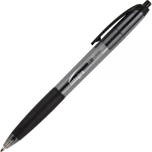 ITA36175 Integra Rubber Grip Retractable Ballpoint Pens