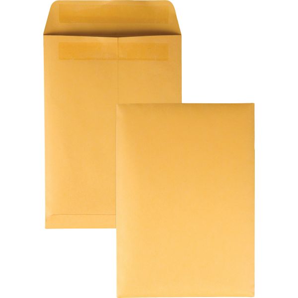 QUA43462 Quality Park Redi Seal Catalog Envelope, 7 1/2 x 10 1/2, Brown Kraft, 250/Box