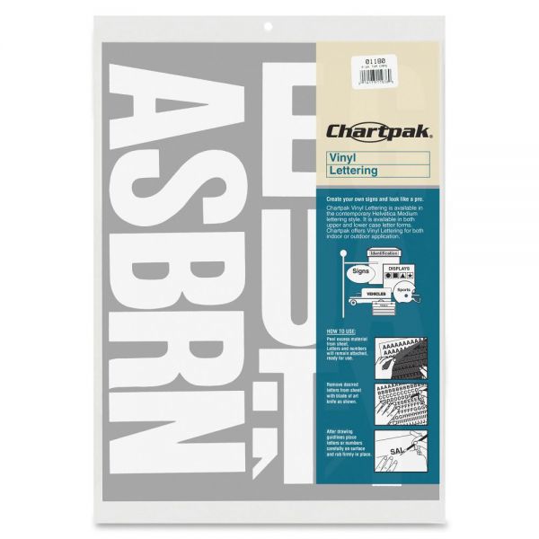 CHA01180 Chartpak 3" Vinyl Capital Letters