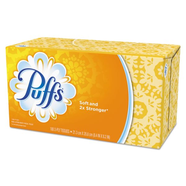 PGC87611CT Puffs White Facial Tissue, 2-Ply, 180 Sheets, 24/Carton