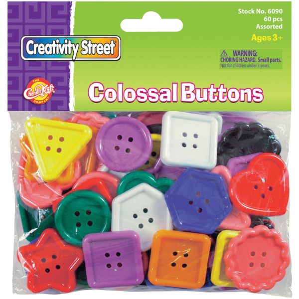 CKC6090 ChenilleKraft Extra Large Colossal Plastic Buttons