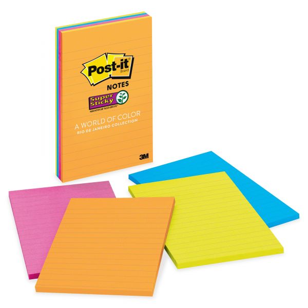 Postit Ruled/Lined Super Sticky Notes