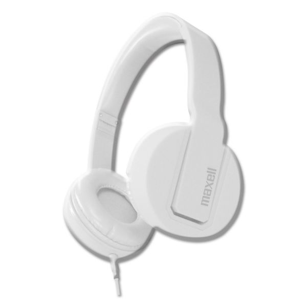MAX290107 Maxell Solids Headphones, White