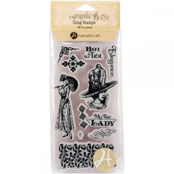 NOTM433364 Graphic 45 Off To The Races Cling Stamps
