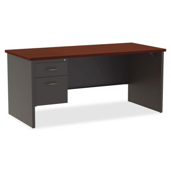 LLR79152 Lorell Commercial Single Pedestal Computer Desk