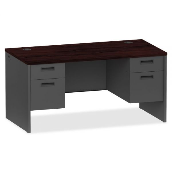 LLR97109 Lorell 97000 Series Modular Double Pedestal Computer Desk