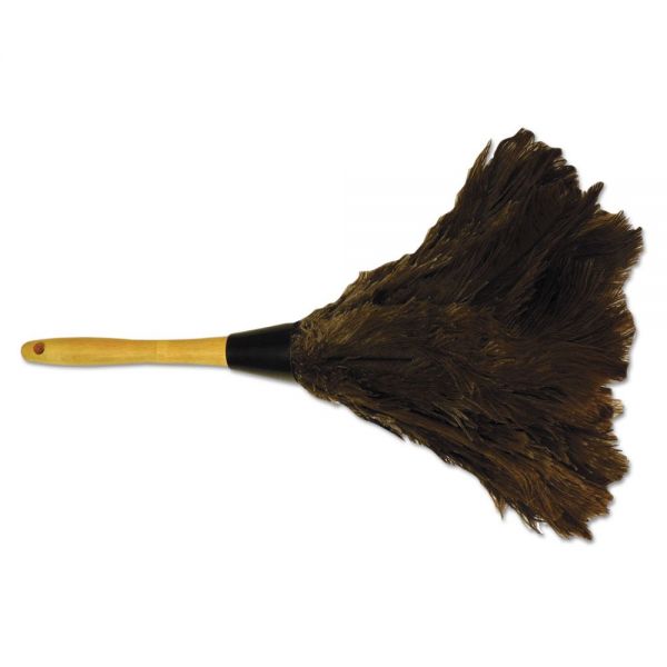 BWK14FD Boardwalk Professional Ostrich Feather Duster, Gray, 14", Wood Handle
