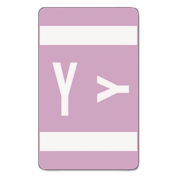 SMD67195 Smead Alpha-Z Color-Coded Second Letter Labels, Letter Y, Lavender, 100/Pack