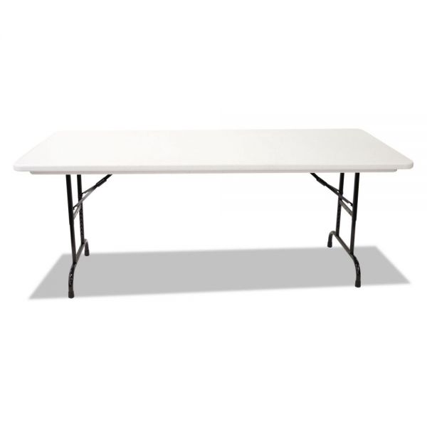 ALEFA306023 Alera Blow Molded Resin Top Folding Tables, 60w x 30d x 22-32h, Gray Granite