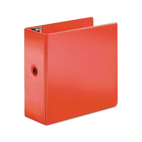 CRD11952 Cardinal SuperStrength Locking 3-Ring Binder, 5" Capacity, Slant-D Ring, Red