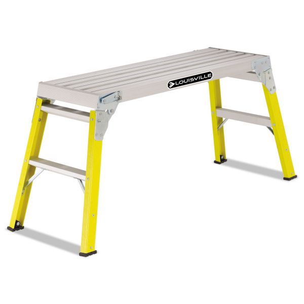 DADL304203 Louisville Fiberglass Mini Working Platform Step Stool, 300 lb Cap, 21" High, Yellow