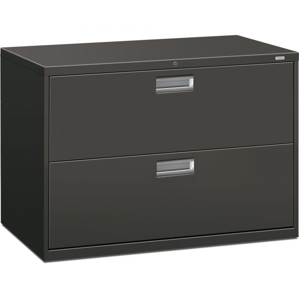 HON692LS HON 600 Series Two-Drawer Lateral File, Letter/Legal/A4, 42w x 19-1/4d, Charcoal