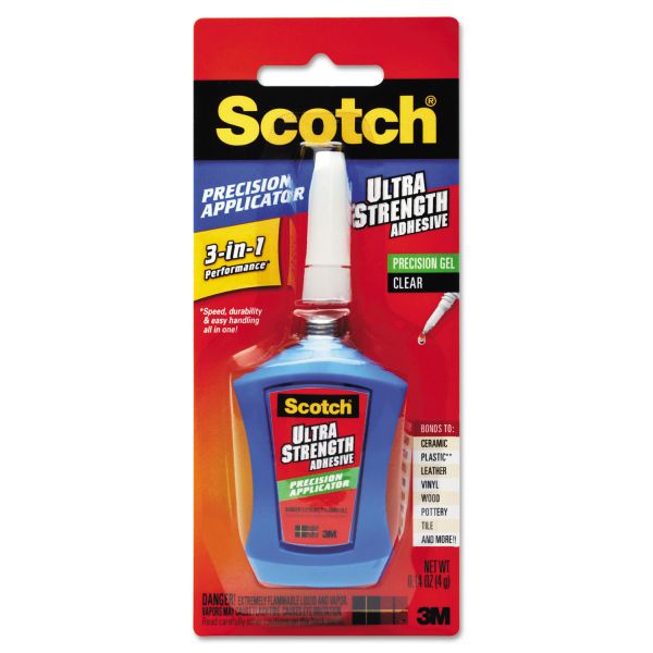 MMMADH670 Scotch Ultra Strength Adhesive Gel, Precision Applicator, 0.14 oz, Clear