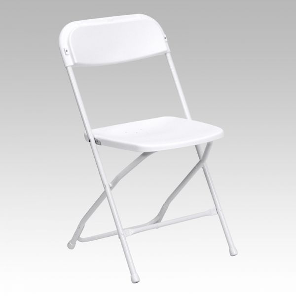 FHFLEL3WHITEGG Flash Furniture HERCULES Series Premium Folding Chair