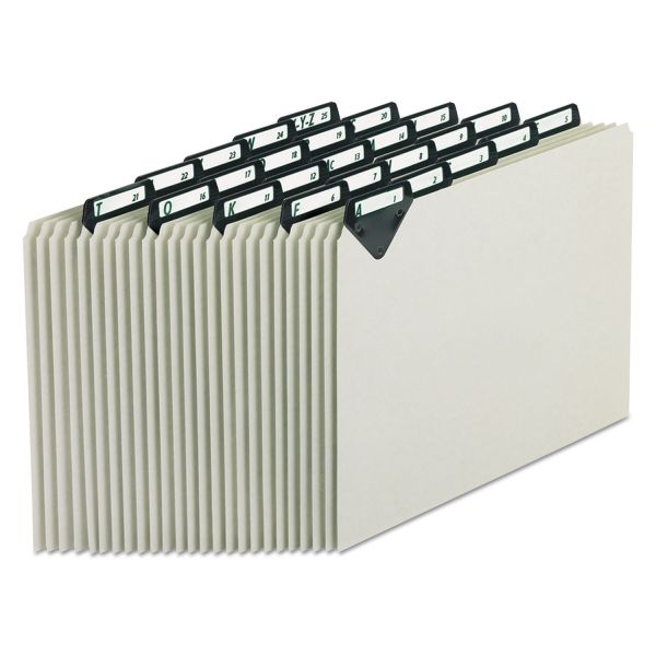 PFXMTN925 Pendaflex Steel Top Tab Recycled Guides, Alpha, 1/5 Tab, Pressboard, Letter, 25/Set