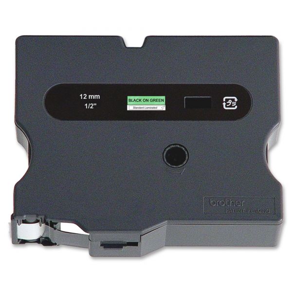 BRTTX7511 Brother P-Touch TX Tape Cartridge for PT-8000, PT-PC, PT-30/35, 1"w, Black on Green