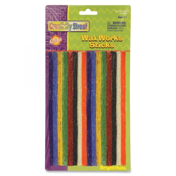 CKC4170 Creativity Street Wax Works Strips, Bright Hues Colors, 48 Pieces