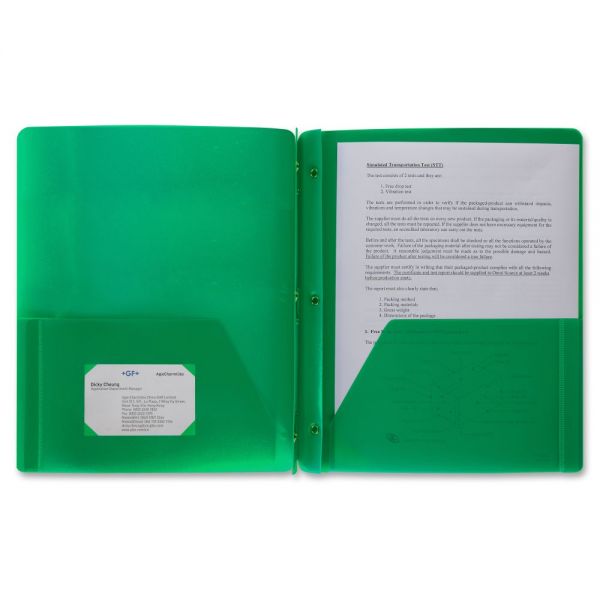 BSN20888 Business Source 3-Prong Two-Pocket Folder
