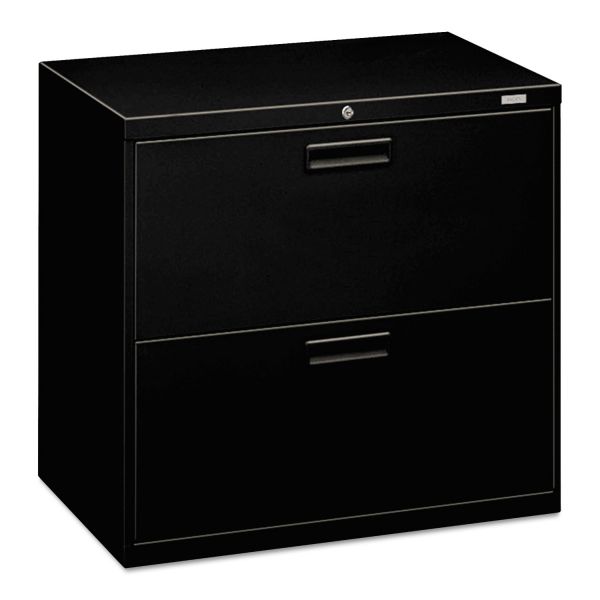 HON572LP HON 500 Series Two-Drawer Lateral File, 30w x 19-1/4d x 28-3/8h, Black
