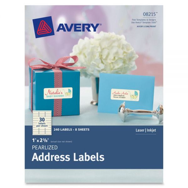 AVE8215 Avery Pearlized Address Labels