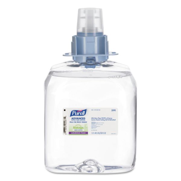 GOJ519103 PURELL Advanced Green Certified Instant Hand Sanitizer Foam, 1200mL FMX Refill, 3/Ctn