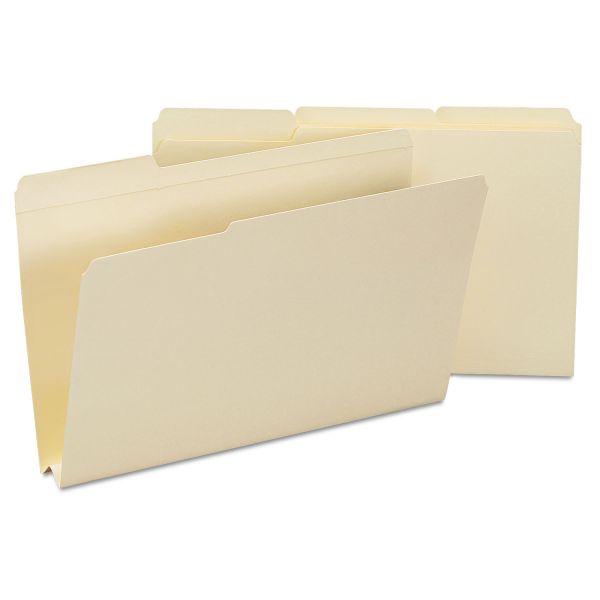 SMD15405 Smead Heavyweight File Folders, 1/3 Tab, 1 1/2 Inch Expansion, Legal, Manila, 50/Box