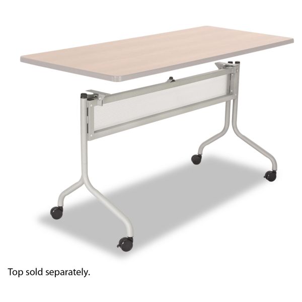 SAF2031SL Safco Impromptu Series Mobile Training Table Base, 49-1/2w x 24d x 28h, Silver