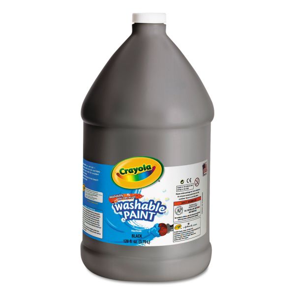 CYO542128051 Crayola Washable Paint, Black, 1 gal