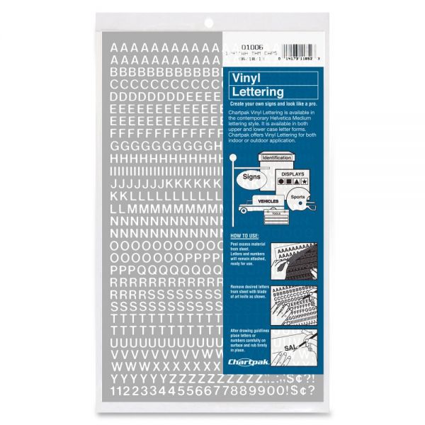 CHA01006 Chartpak Vinyl Helvetica Style Letters/Numbers